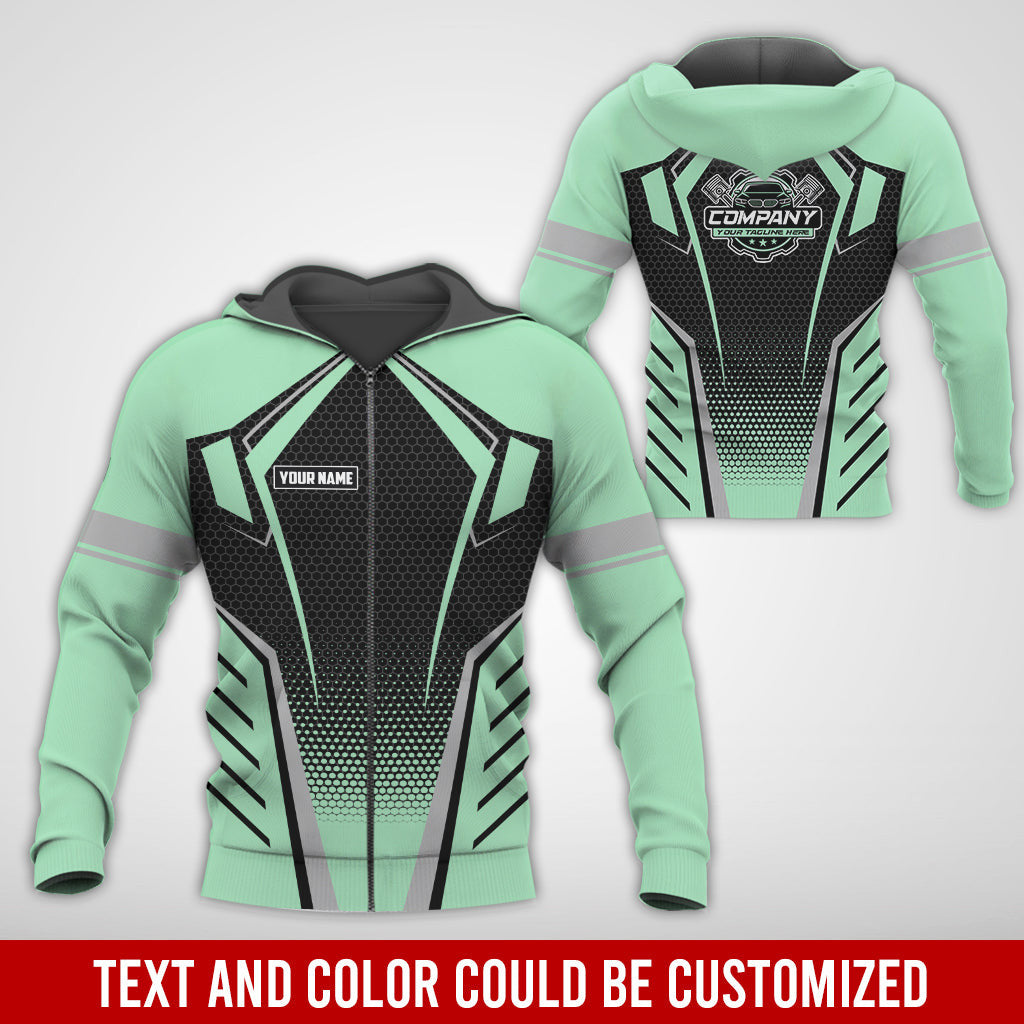 Custom Mechanic Work Shirt with Name, Gift for Technicians and Car Guys, Mechanic Shirt In Seafoam, Sizes S to 5XL