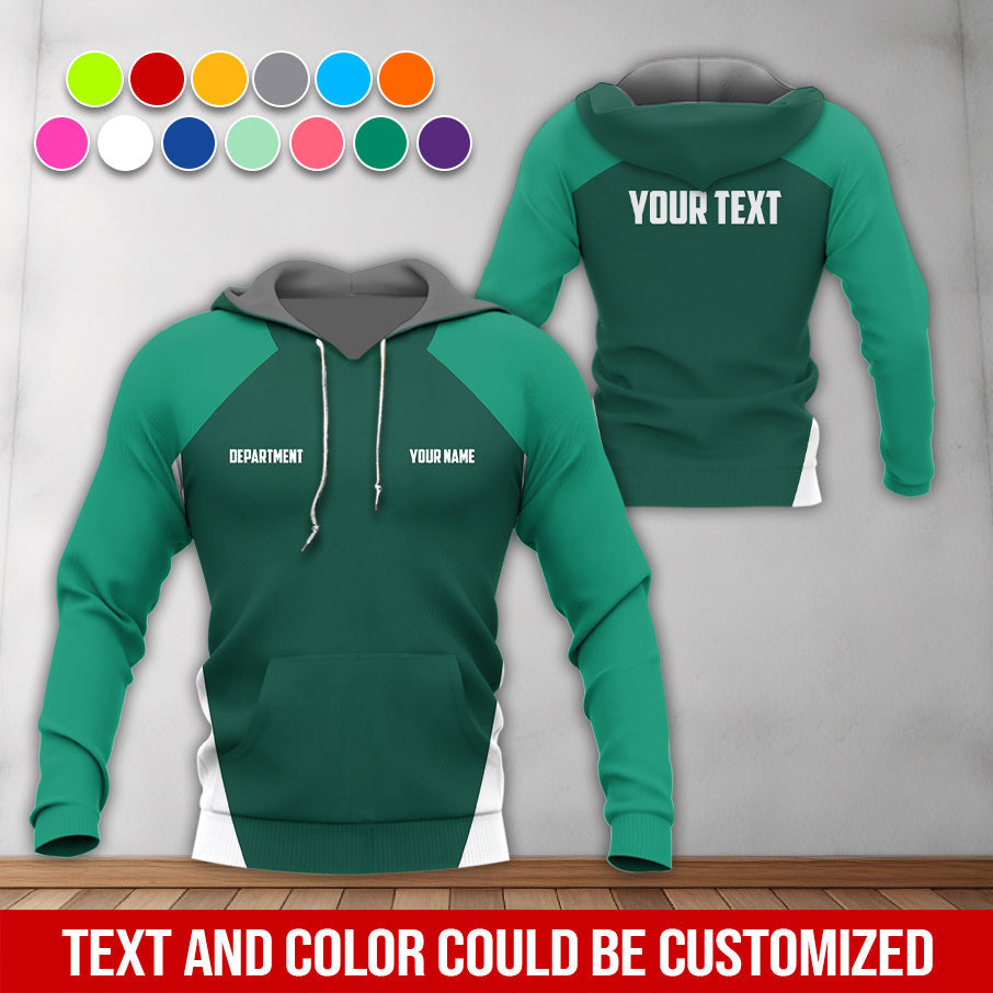 Mechanic Shirt with Custom Name & Department, Gift for Mechanic Dad, Husband or Boyfriend, Green Color, Sizes S to 5XL Available