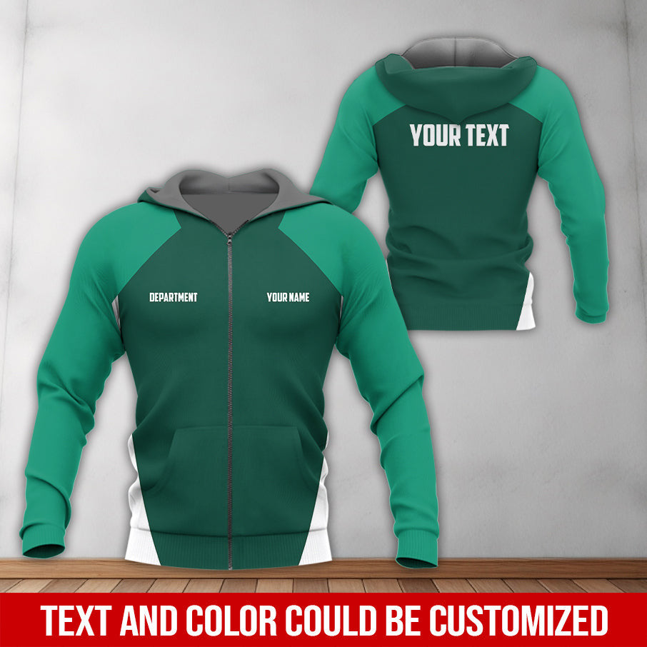 Mechanic Shirt with Custom Name & Department, Gift for Mechanic Dad, Husband or Boyfriend, Green Color, Sizes S to 5XL Available