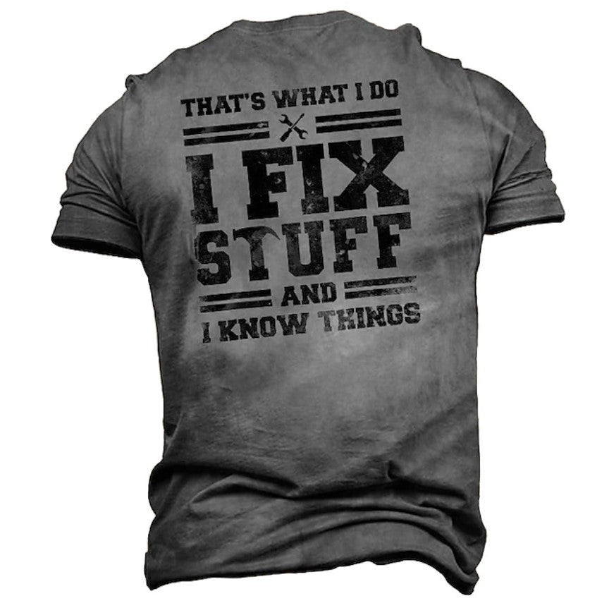 I Fix Stuff And I Know Thinks Retro Mechanic T-shirt, Fathers Day Mechanic Shirt, Gift Idea For Him