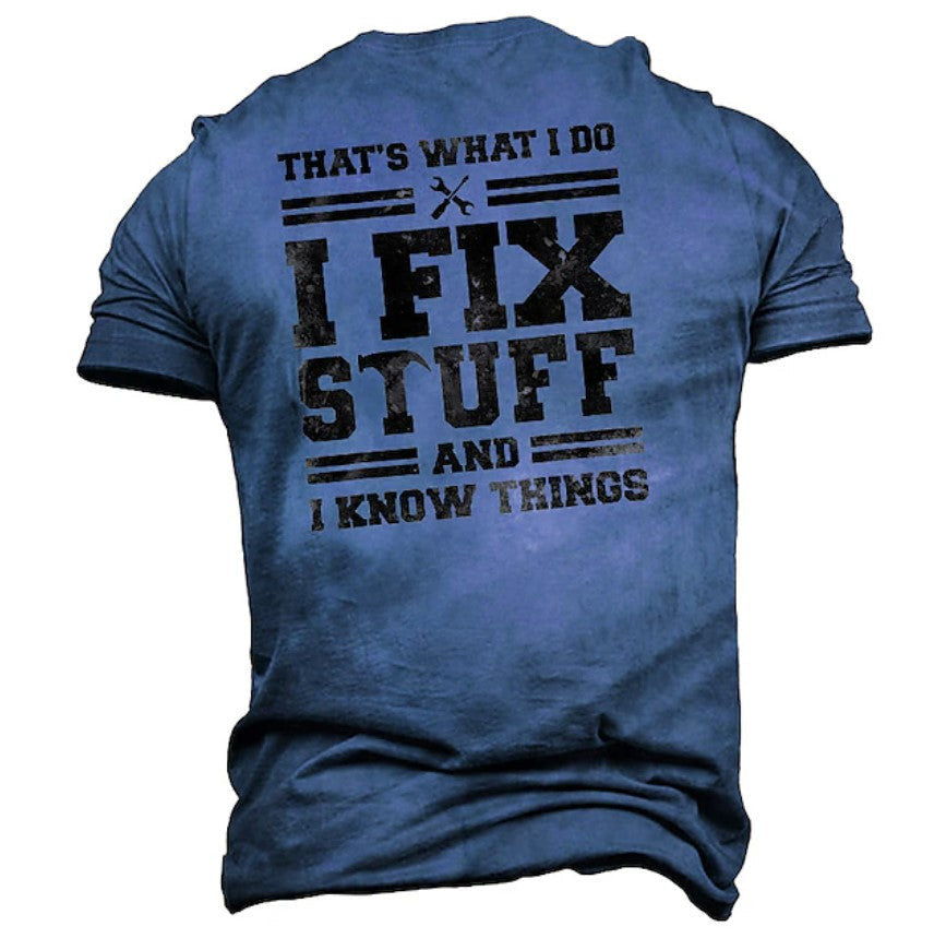 I Fix Stuff And I Know Thinks Retro Mechanic T-shirt, Fathers Day Mechanic Shirt, Gift Idea For Him