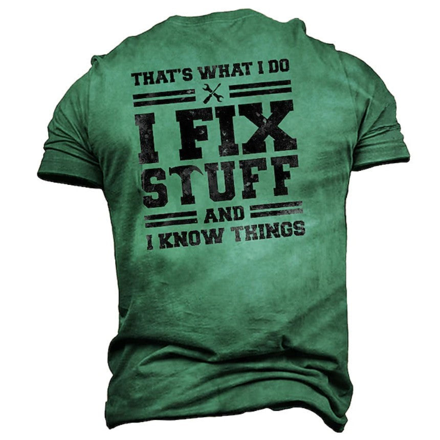 I Fix Stuff And I Know Thinks Retro Mechanic T-shirt, Fathers Day Mechanic Shirt, Gift Idea For Him