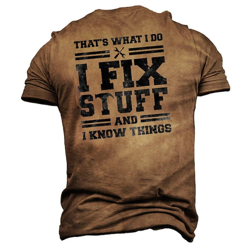 I Fix Stuff And I Know Thinks Retro Mechanic T-shirt, Fathers Day Mechanic Shirt, Gift Idea For Him