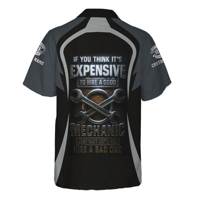 Personalized T-Shirt Just Wait Until You Hire A Bad Mechanic Skull Praying Hand Design Shirt For Mechanics