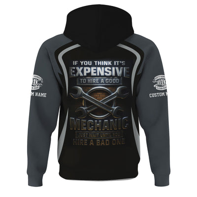 Personalized T-Shirt Just Wait Until You Hire A Bad Mechanic Skull Praying Hand Design Shirt For Mechanics