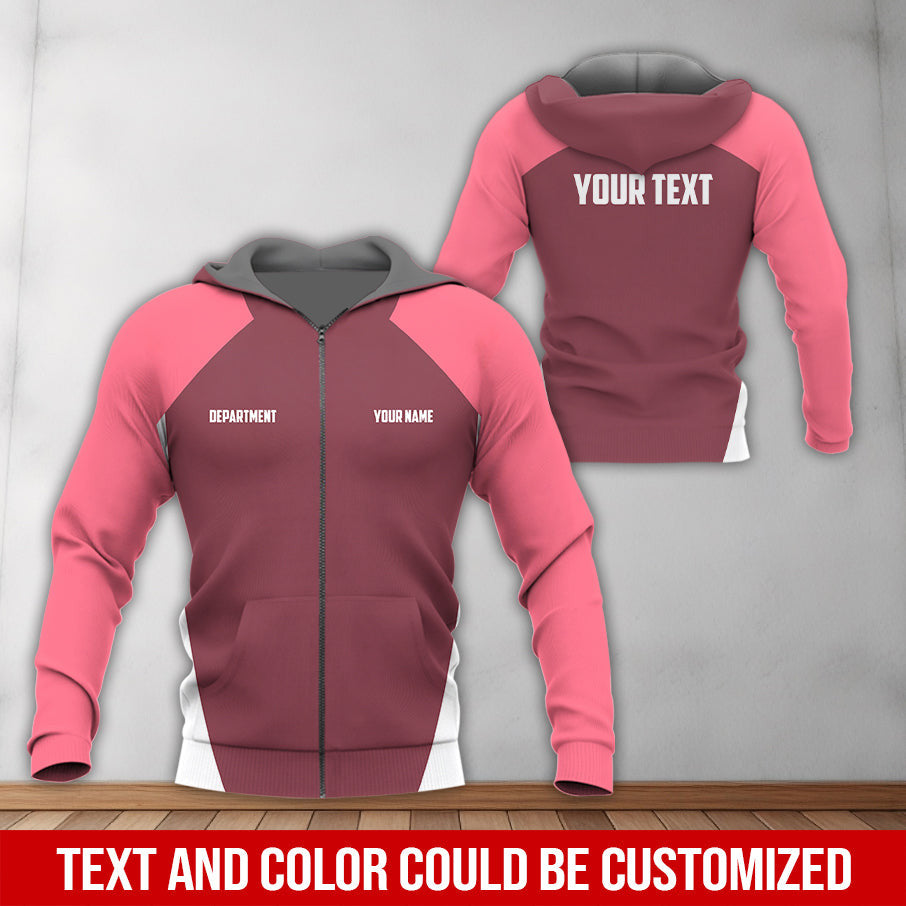 Mechanic Shirt with Custom Name & Department, Gift for Mechanic Dad, Husband or Boyfriend, Pink Color, Sizes S to 5XL Available
