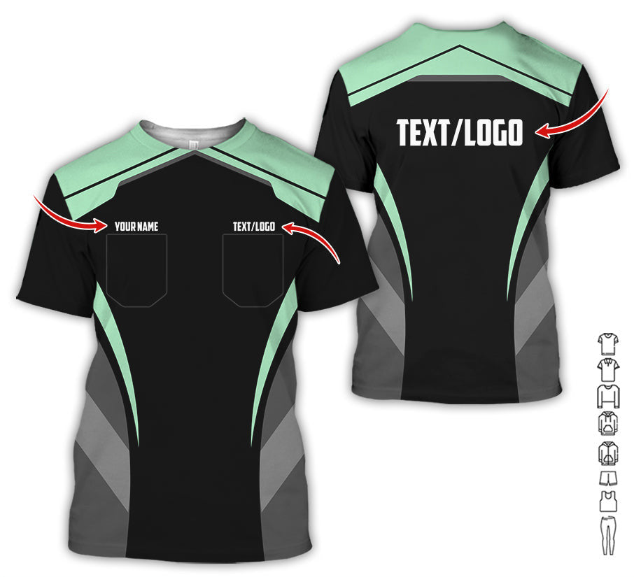 Custom Mechanic Shirt for Men, Printed Pocket Shirt, Seafoam Mechanic T-Shirt, Unisex Fit for Men and Women, Gift Idea for Car Lovers & Technicians