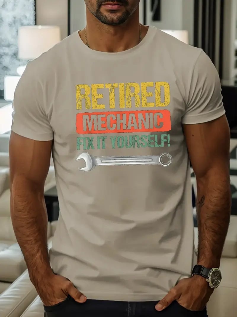 Retired Mechanic Fix It Yourself Print T Shirt, Retro Mechanic Shirt, Birthday Gift For Mechanic, Best Mechanic Shirts