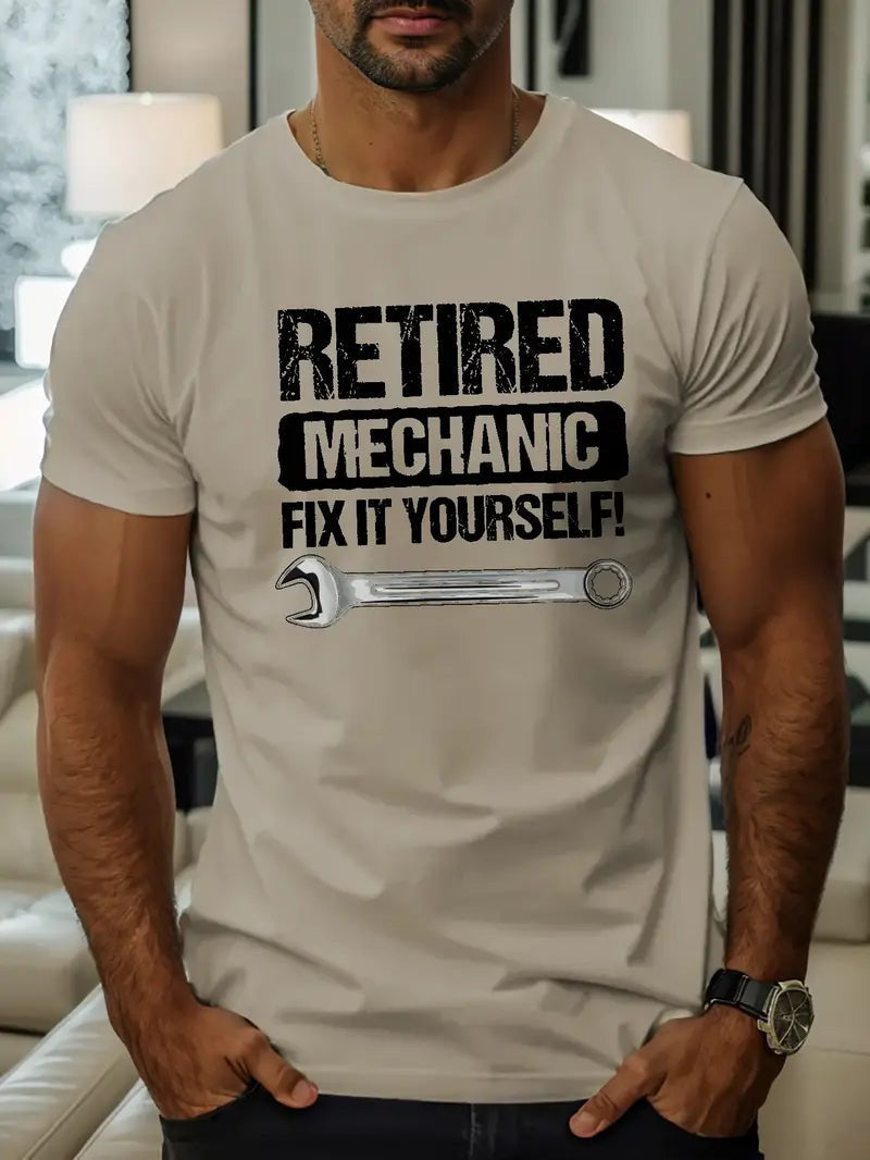Retired Mechanic Fix It Yourself Print T Shirt, Retro Mechanic Shirt, Birthday Gift For Mechanic, Best Mechanic Shirts