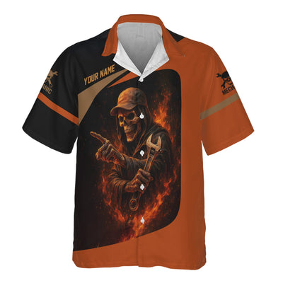 Personalized T-Shirt Back Off I've Got Enough To Deal With Today Grim Reaper Design Shirt For Mechanics