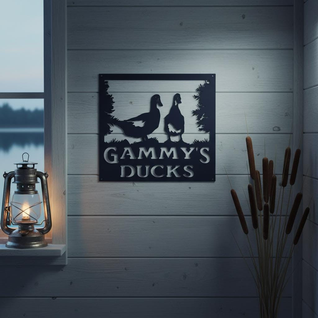 Duck Coop Decor & Grandma Gift Gammy's Garden Plaque