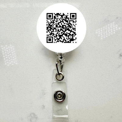 Funny Rick Roll QR Code Badge Reel Retractable Prank Gift