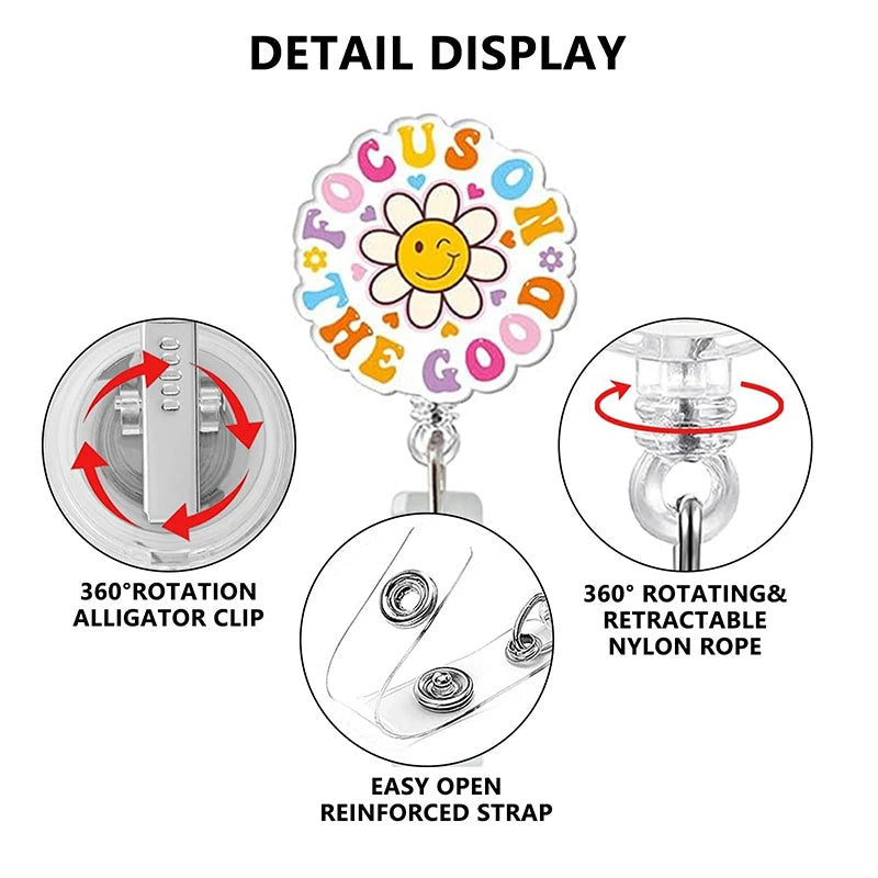 Cute Medical Elements NurseBadge Reel