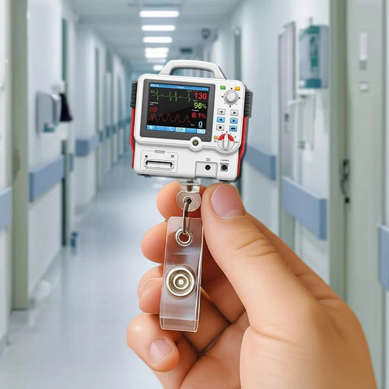 Heart Monitor Defibrillator Badge Reel