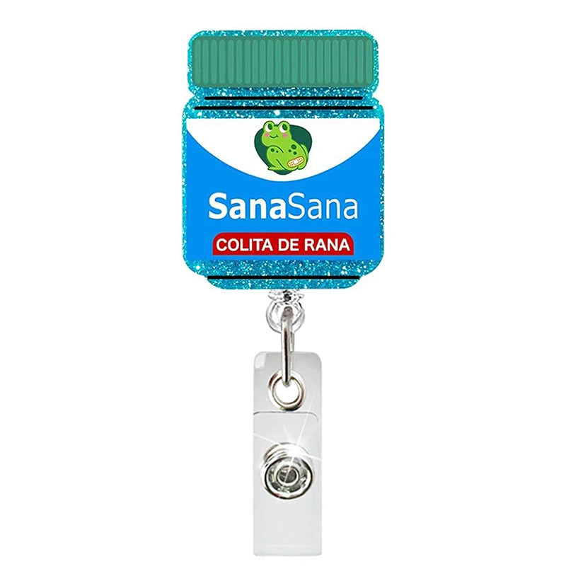Sana Sana Colita De Rana Nurse Badge Reel