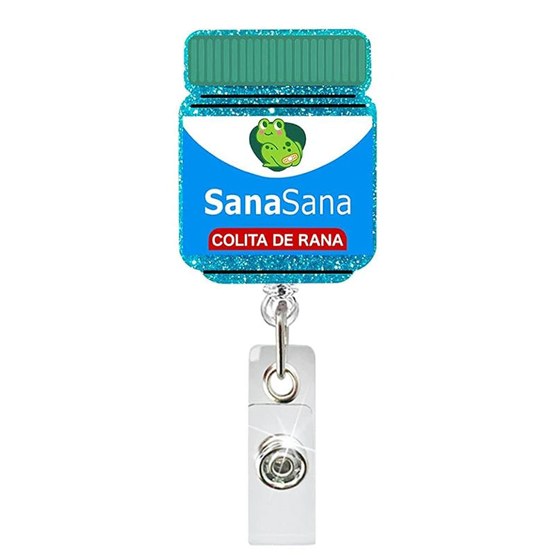 Sana Sana Colita De Rana Nurse Badge Reel