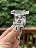 Doodle Bob Dilaudid Syringe Badge Reel, Funny RN MD Pharmacy ID Holder Clip, Healthcare Gift