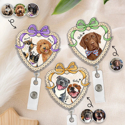 Personalized Cute Pet Portrait Badge Reel