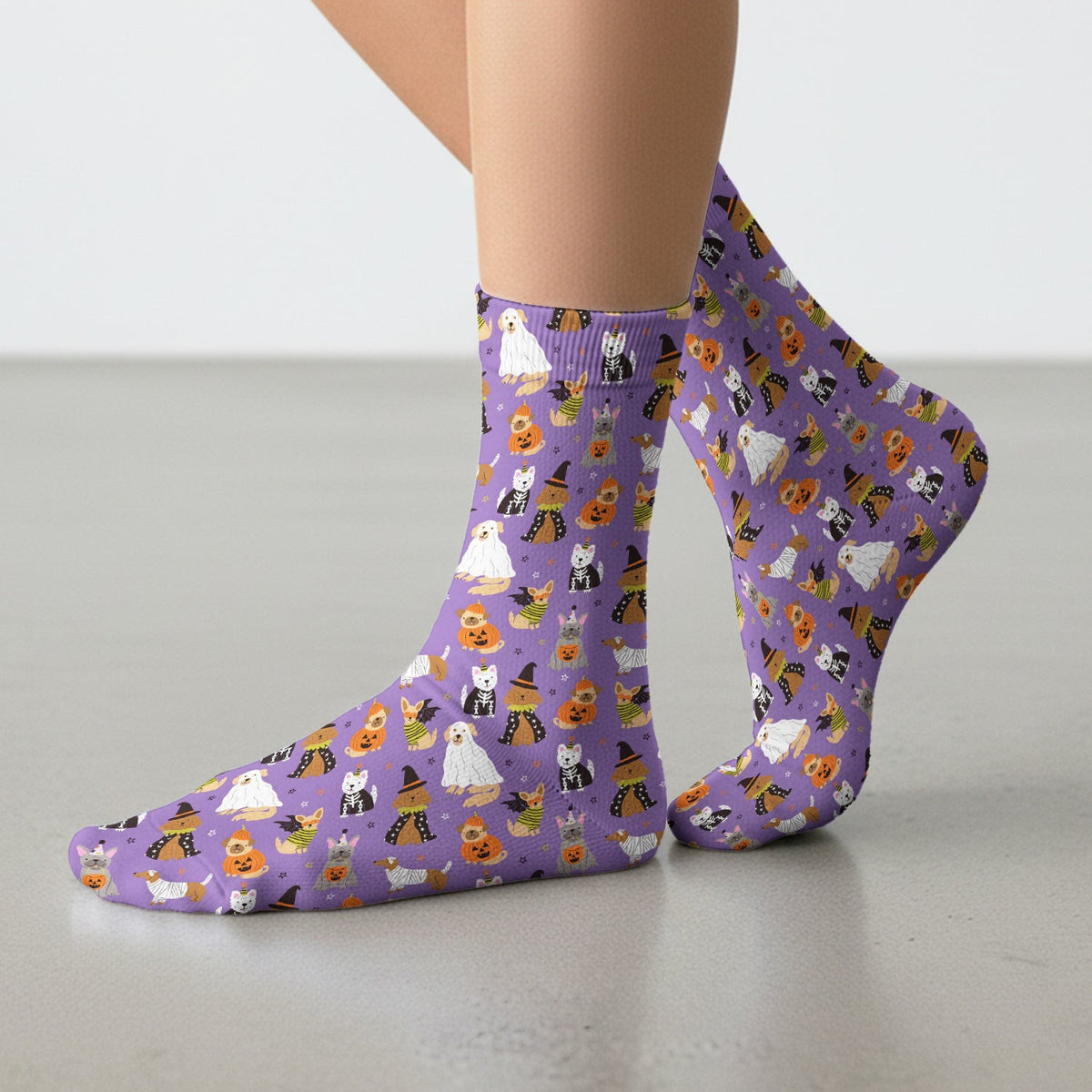 Cute Halloween Costume Dogs Socks, Adult Socks for Men and Women