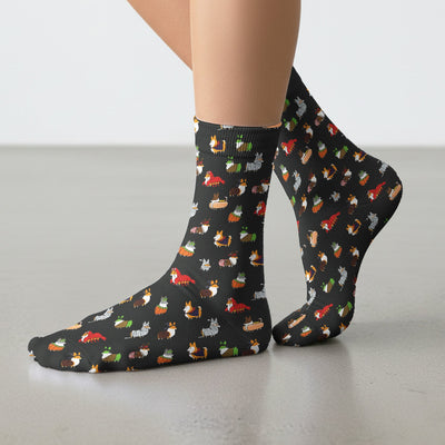 Cute Halloween Costume Corgis Socks, Adult Socks for Men and Women