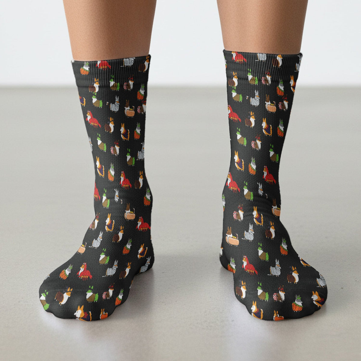 Cute Halloween Costume Corgis Socks, Adult Socks for Men and Women