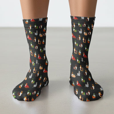Cute Halloween Costume Corgis Socks, Adult Socks for Men and Women