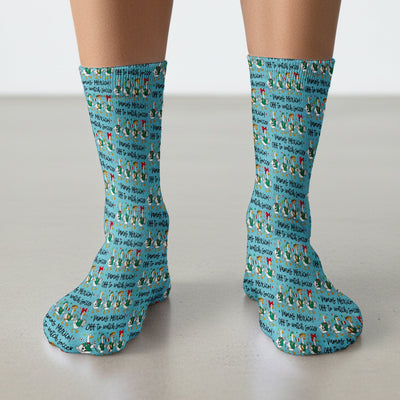 Funny Mexico Soccer Goose Print Socks, Adult Socks for Men and Women