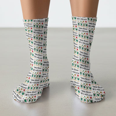 Funny Mexico Soccer Goose Print Socks, Adult Socks for Men and Women