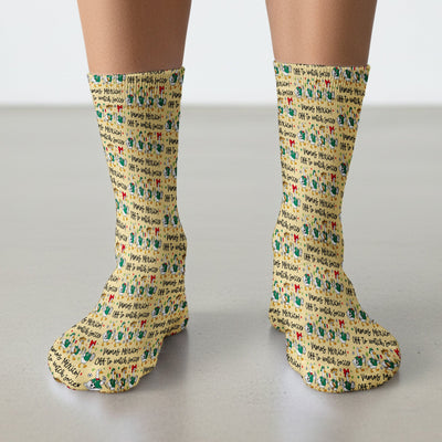 Funny Mexico Soccer Goose Print Socks, Adult Socks for Men and Women