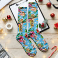 Tropical Surfing Pig Beach Pattern Socks, Adult Socks for Men and Women