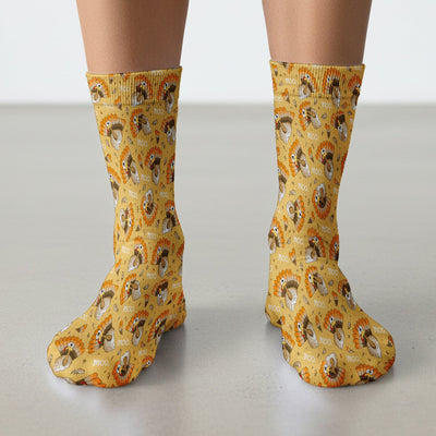 Funny Thanksgiving Moo Turkey Socks, Adult Socks for Men and Women