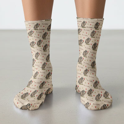 Cute Be A Jimothy Raccoon Hearts Socks, Adult Socks for Men and Women