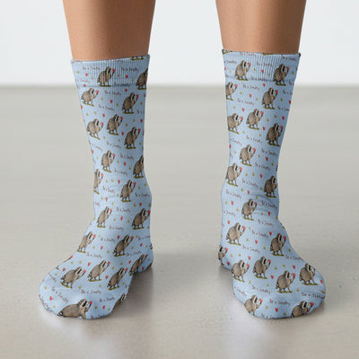 Cute Be A Jimothy Raccoon Hearts Socks, Adult Socks for Men and Women