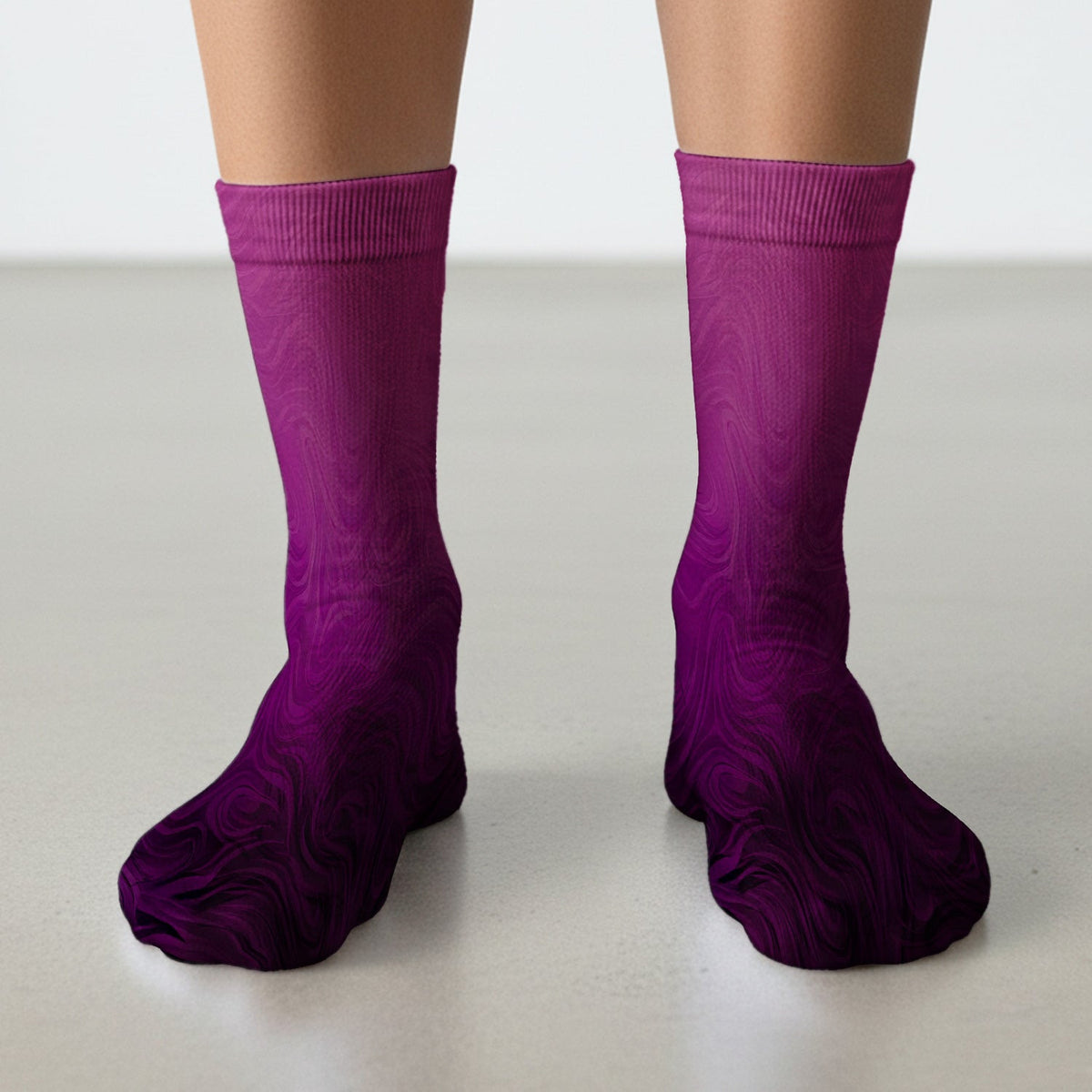 Abstract Swirl Ombre Pattern Socks, Adult Socks for Men and Women
