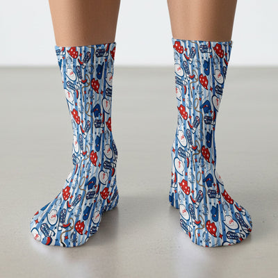Western Cowboy Boots And Hats Print Socks, Adult Socks for Men and Women