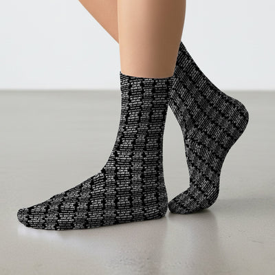 Funny Repeating Nurse Work Quote Text Pattern Socks, Breathable Fabrics Medical Uniform
