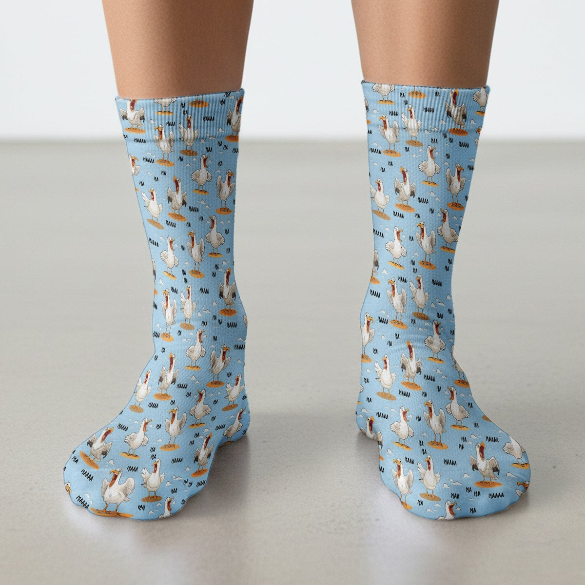 Funny Screaming Seagull Sky Pattern Socks, Adult Socks for Men and Women