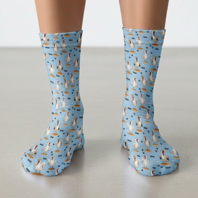 Funny Screaming Seagull Sky Pattern Socks, Adult Socks for Men and Women