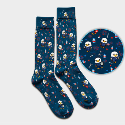 Patriotic Nurse Eagle Fireworks Medical Pattern Sock, Breathable Fabrics Medical Uniform