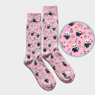 Patriotic Nurse Eagle Fireworks Medical Pattern Sock, Breathable Fabrics Medical Uniform