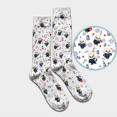 Patriotic Nurse Eagle Fireworks Medical Pattern Sock, Breathable Fabrics Medical Uniform