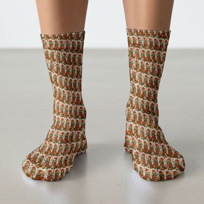 Christmas Scrub Socks – Nurse Raccoon Pattern Sock – Cute Medical Uniform For Nursing
