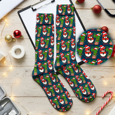 Christmas 67 Pattern Scrub Socks, Festive Holiday Medical Uniform Sock For Nursing