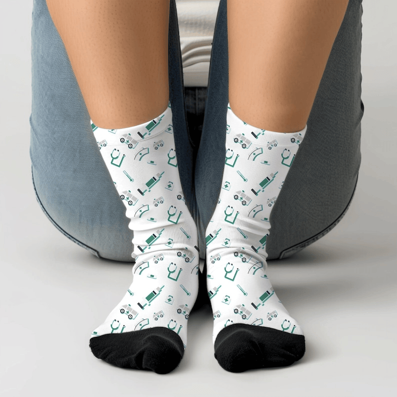 Funny Hospital Socks Medical Staff Crew Socks Nurse, Socks For Doctor,  Medical Socks For Nursing, Gift For Nurse