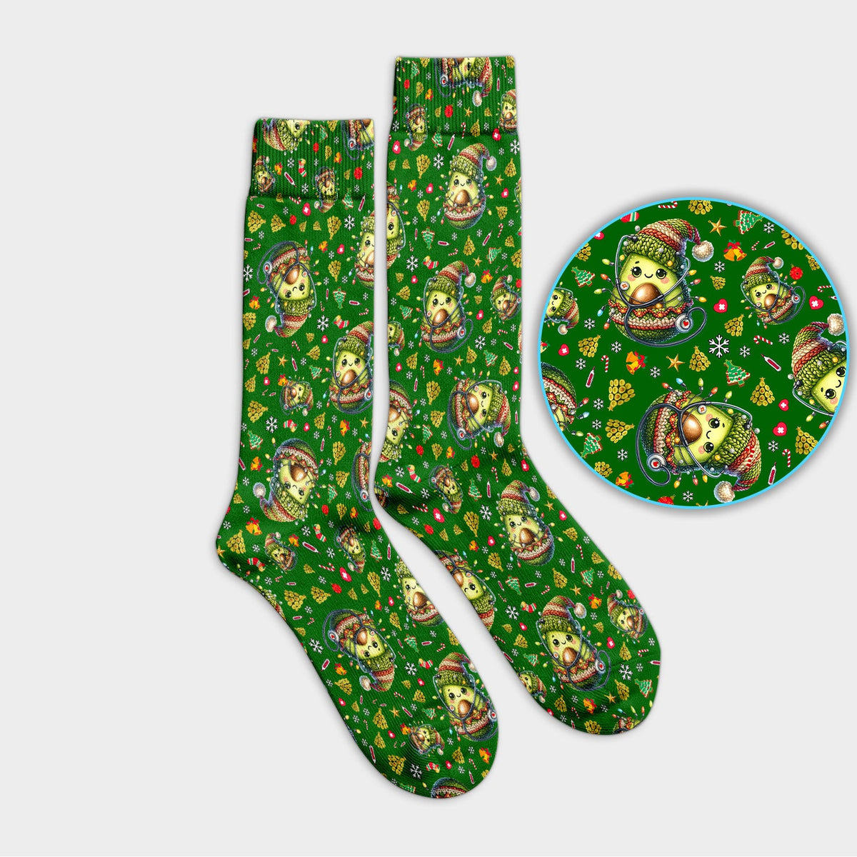 Avocado Lover Socks for Nurse Doctor - Funny Christmas Adult Socks for Men and Women - Medical Gift
