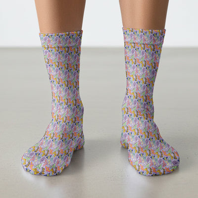 Colorful Butterfly Pattern Socks, Socks for Nurse Doctor
