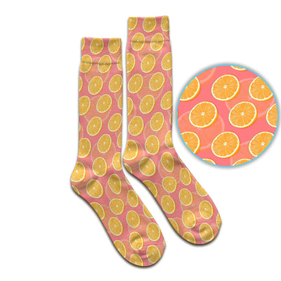 Fresh Orange Slice Pattern Socks, Socks for Nurse Doctor