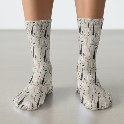 Duck Farm Animal Pattern Socks, Socks for Nurse Doctor