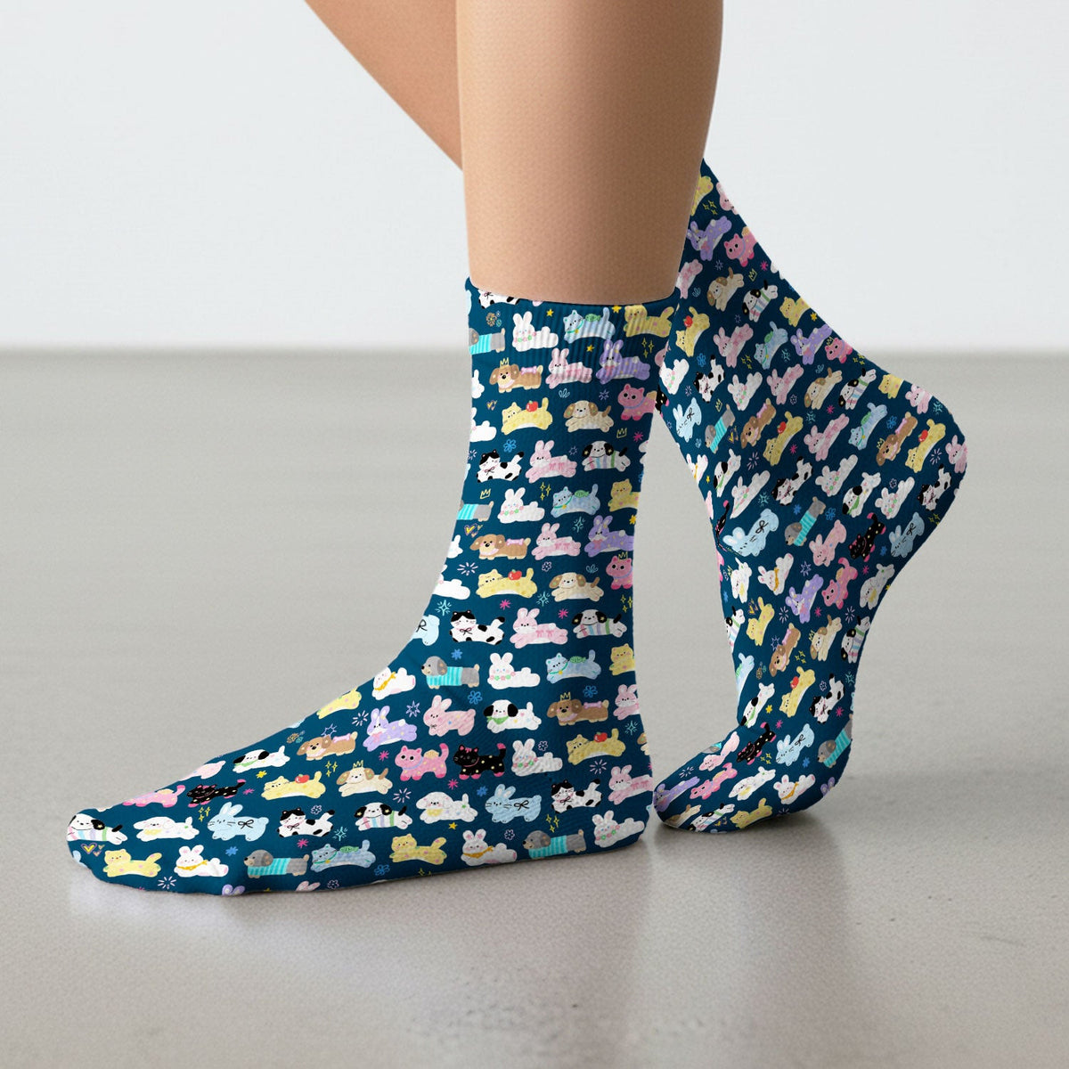 Cute Kawaii Animal Pattern Socks, Socks for Nurse Doctor