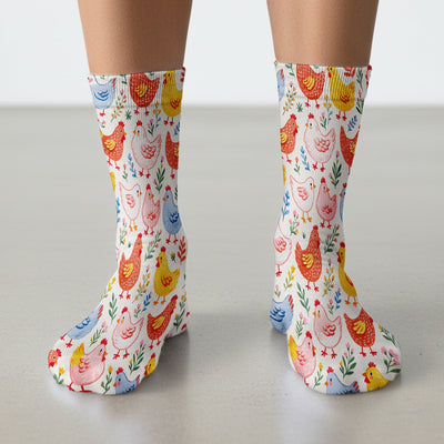 Fun Cartoon Hen Print Socks, Socks for Nurse Doctor